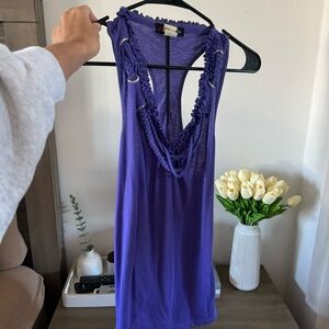 Volume One Juniors Purple Racerback Tank Top – Size Small